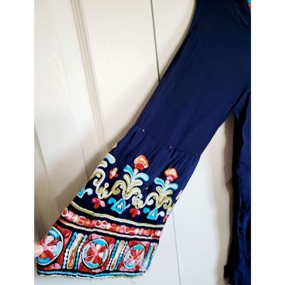 Wrangler M Women's Boho Blouse 3/4 Balloon Sleeve Western Country Shirt Top - Picture 3 of 8